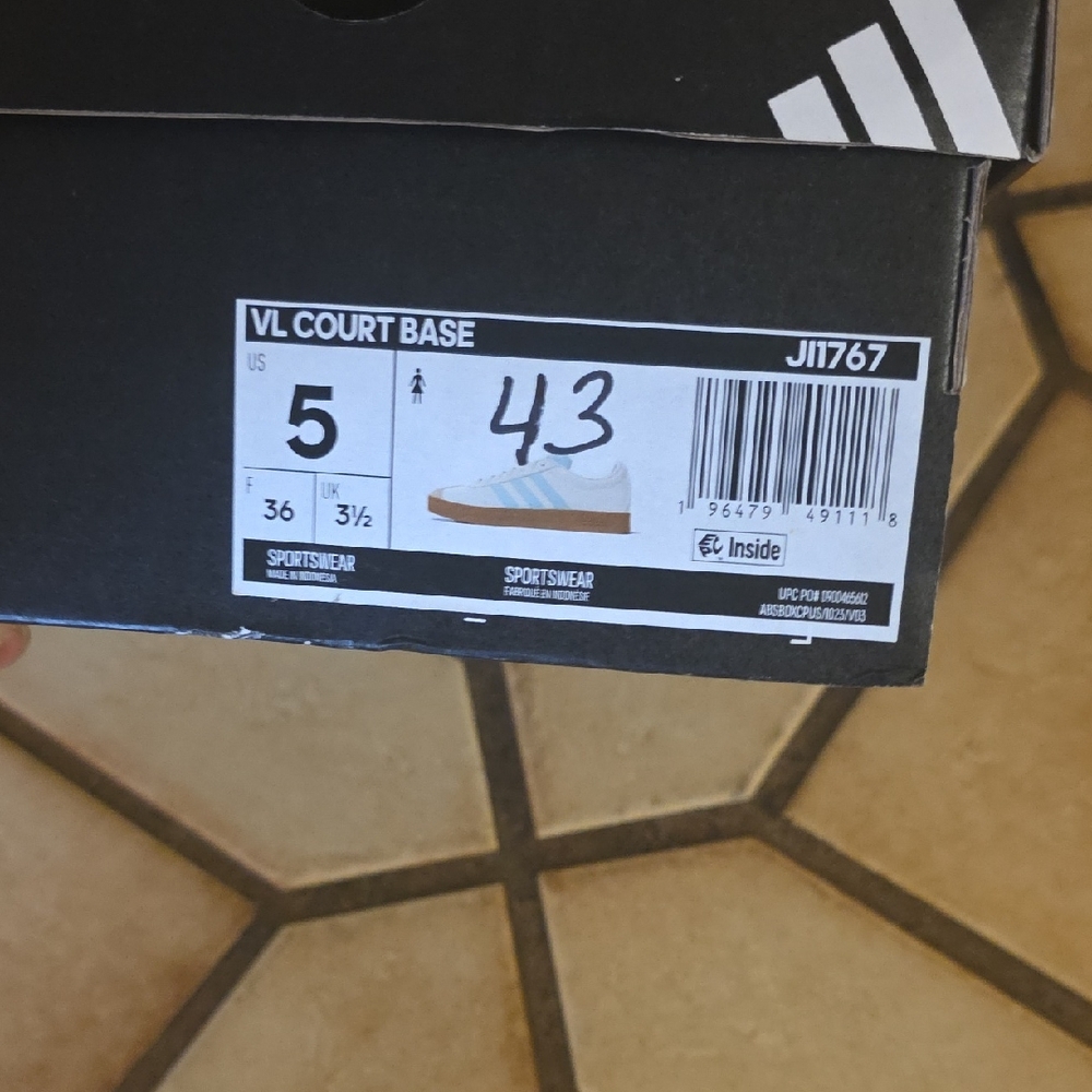 Adidas VL Court Base Shoes - Black and White